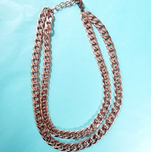 Baublebar Rose Gold Double Chain Necklace
